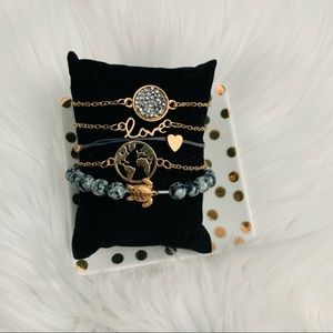 NIP 5 pack world travel bracelet set